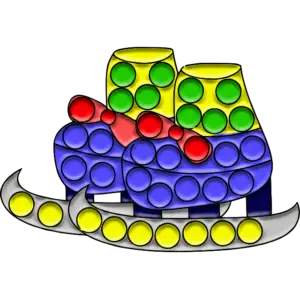 Pop-it Lední Brusle barevný obrázek