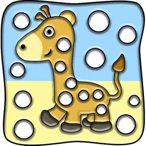 Pop-it žirafa barevný obrázek