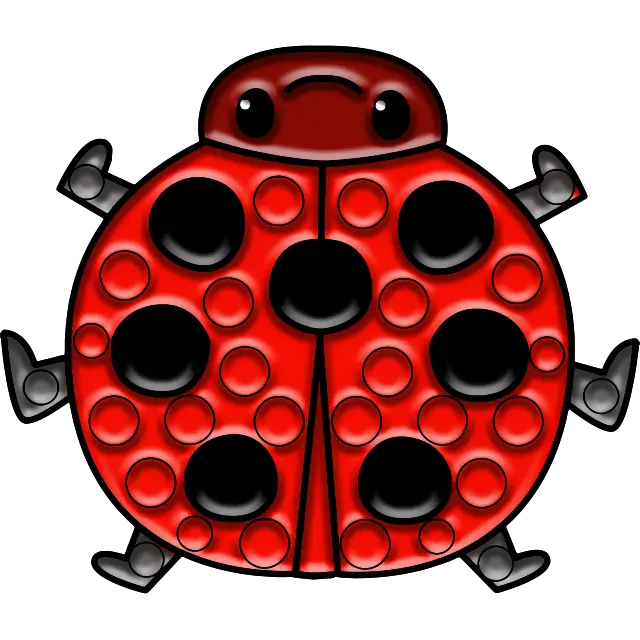 Pop-it Ladybug úsměv barevný obrázek