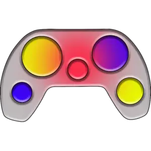 Jednoduchý gamepad s dolíčky barevný obrázek