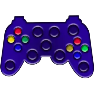 Jednoduchý gamepad s dolíčky barevný obrázek