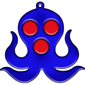 Jednoduchý důlek chobotnice barevný obrázek