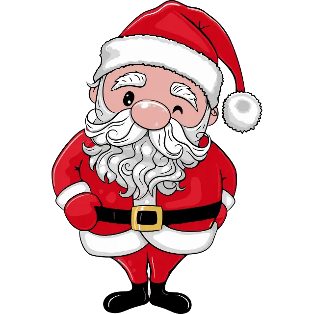 Znepokojený Santa Claus barevný obrázek