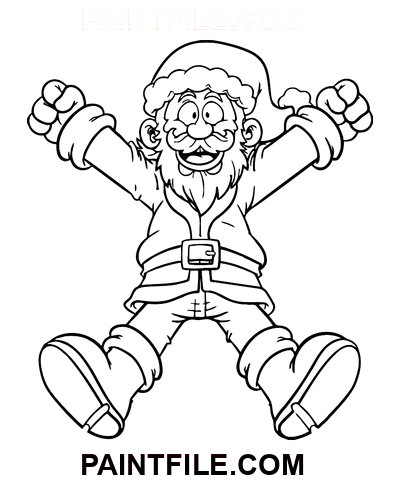 Kreslený Santa Claus pro děti omalovánka