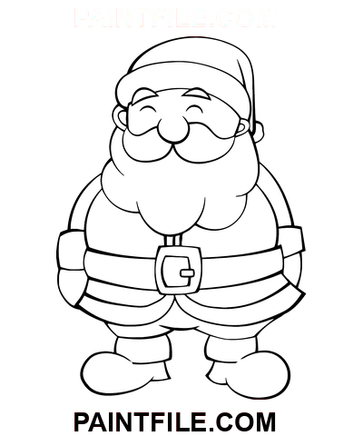 Kreslený Santa omalovánka