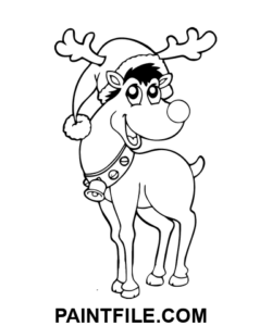 Vánoční legrační sob omalovánka