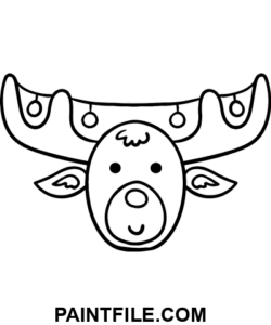 Vánoční sobi omalovánka