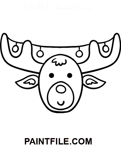 Vánoční sobi omalovánka