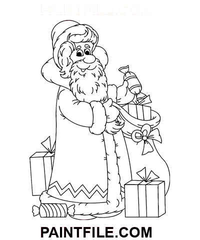 Nový Santa Claus omalovánka