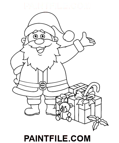 Santa S Dárky Pro Děti omalovánka