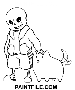 Sans A Štěně omalovánka