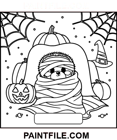 kreslené strašidelné časy omalovánka