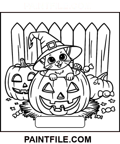 Snadné strašidelné časy omalovánka