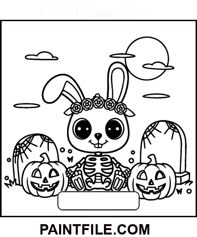 Strašidelné časy Klipart omalovánka