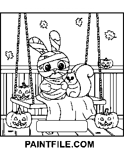 Strašidelné časy Zábava omalovánka