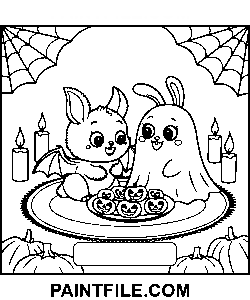 Strašidelné časy pro kreativní děti omalovánka