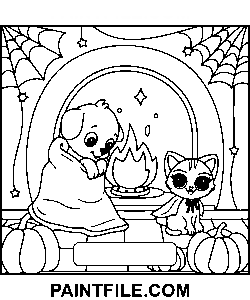 Strašidelné časy pro nadšence omalovánka