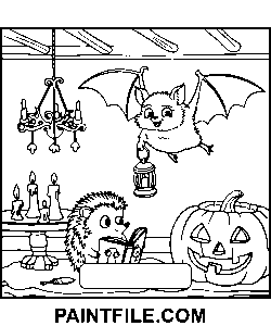 Strašidelné časy pro rodinný čas omalovánka