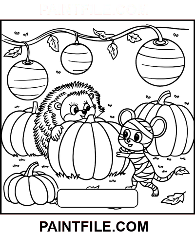 Strašidelné časy pro sváteční zábavu omalovánka