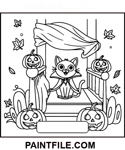 Strašidelné časy pro děti Crafts omalovánka