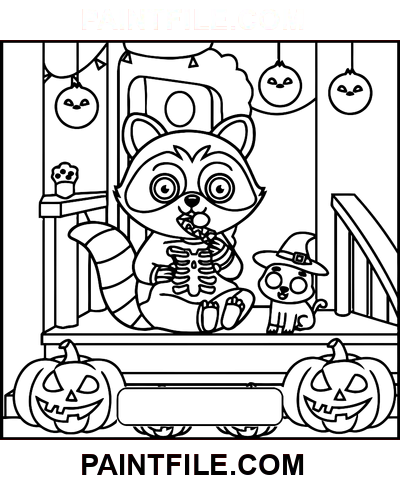 Strašidelné časy pro zábavu při učení omalovánka