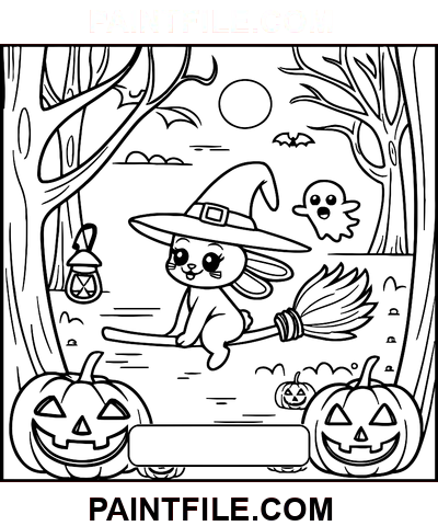Strašidelné časy prázdninové kouzlo omalovánka