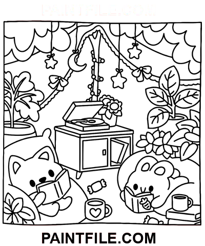 Zasněné dny pro kreativní děti omalovánka