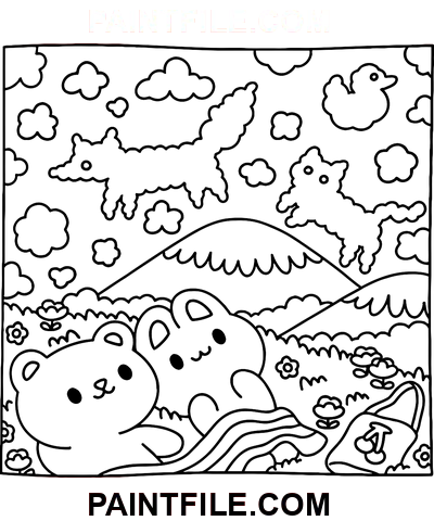 Zasněné dny pro kreativitu dětí omalovánka