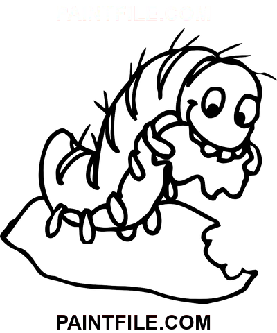 Legrační housenka omalovánka
