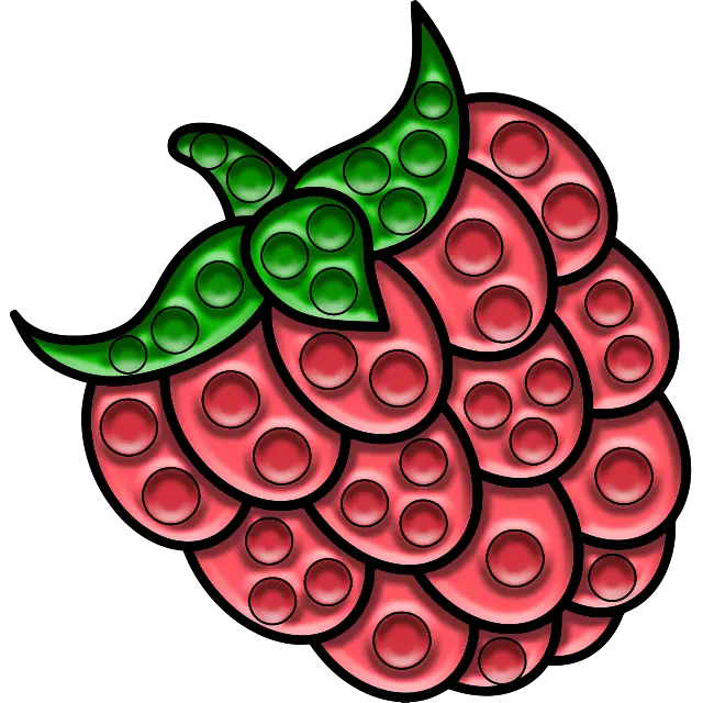 Raspberry Pop-it image en couleur