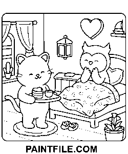 Pattes et cœurs pour un jeu créatif coloriage