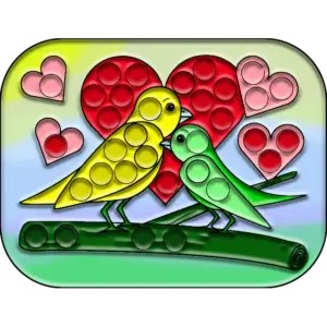 Ziua Îndrăgostiților Pop-it imagine colorată