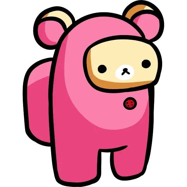 Drăguț urs roz imagine colorată