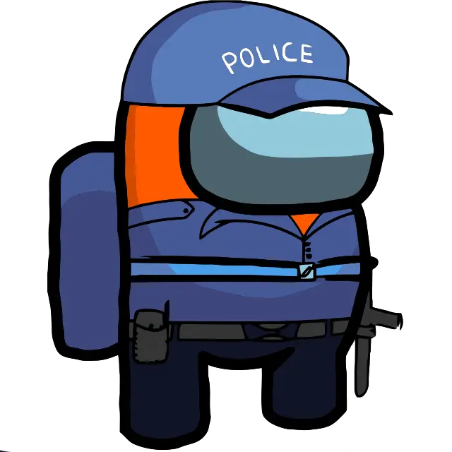 Impostor de poliție imagine colorată