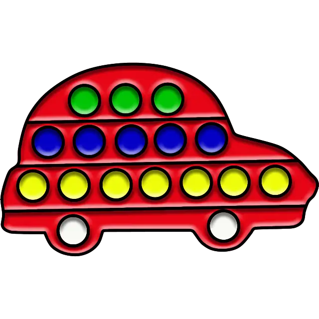 Mașină Pop It imagine colorată
