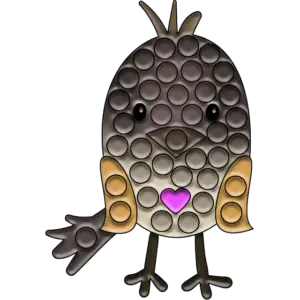 Vrabia pop-it imagine colorată