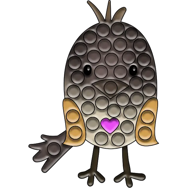 Vrabia pop-it imagine colorată