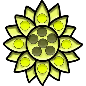Floarea-soarelui pop-o imagine colorată