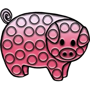 Pop-it Porc imagine colorată