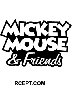 Logo-ul prietenilor lui Mickey Mouse pagina de colorat