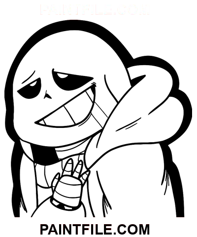 Sans Undertale pagina de colorat
