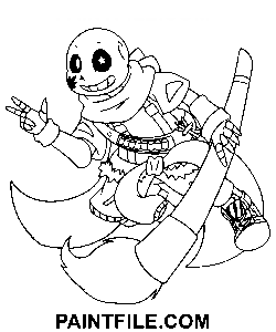 Sans cu o perie pagina de colorat