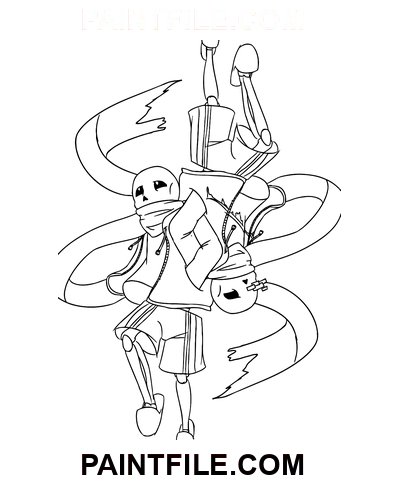 Undertale Sans pagina de colorat