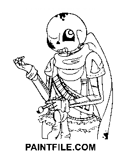 Sans Undertale Clip Art Desen pagina de colorat