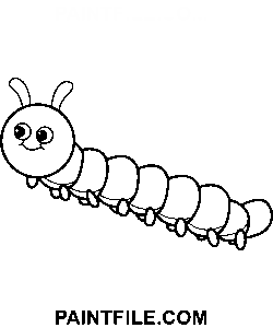 Vierme simplu pagina de colorat