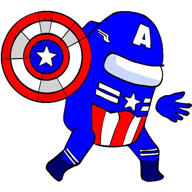 Капитан Америка 3 цветная картинка