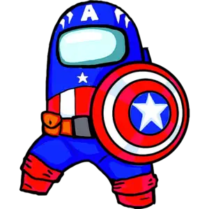 Капитан Америка 5 цветная картинка