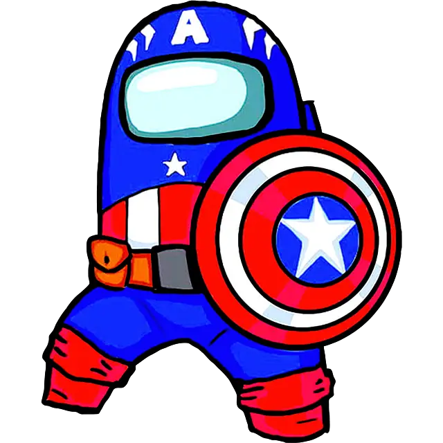 Капитан Америка 5 цветная картинка