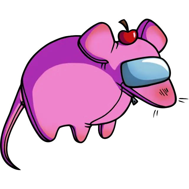 Крыса с Вишнёвой Шляпой цветная картинка