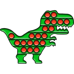 Тираннозавр Pop It цветная картинка